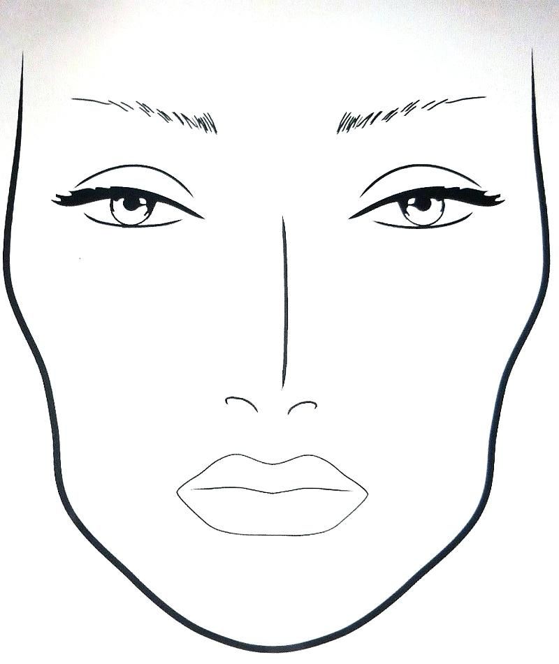 A Woman Amp 39 S Face With Makeup Brushes And The Words Printable Makeup Worksheet