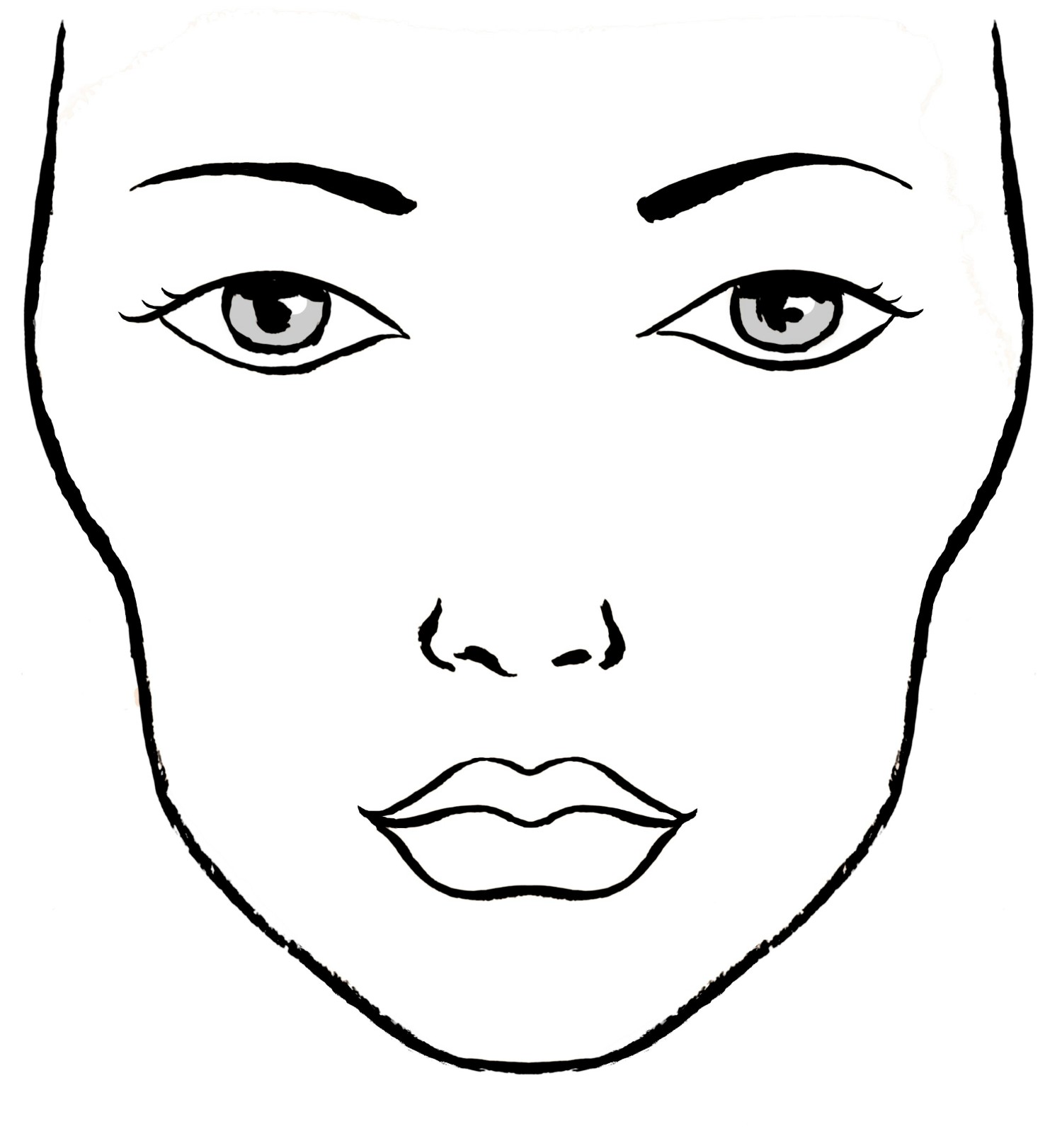 Free Printable Makeup Face Charts Makeup Vidalondon