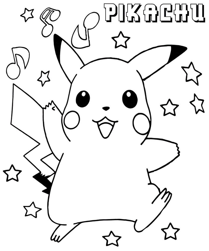 10 Free Pikachu Printable Images for Pokémon Fans